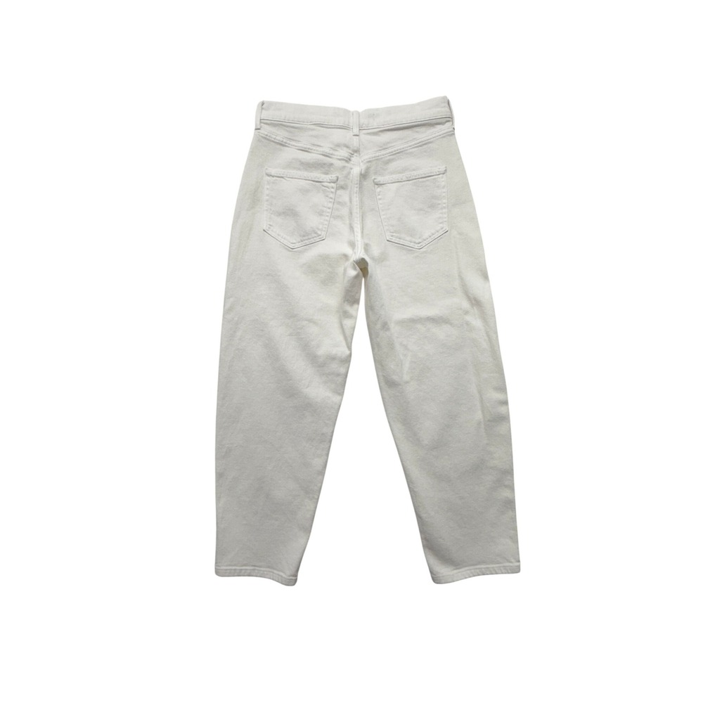 AYR The Beat High Rise Tapered Wide Leg Jeans White Denim 29 Made in USA - Picture 7 of 10